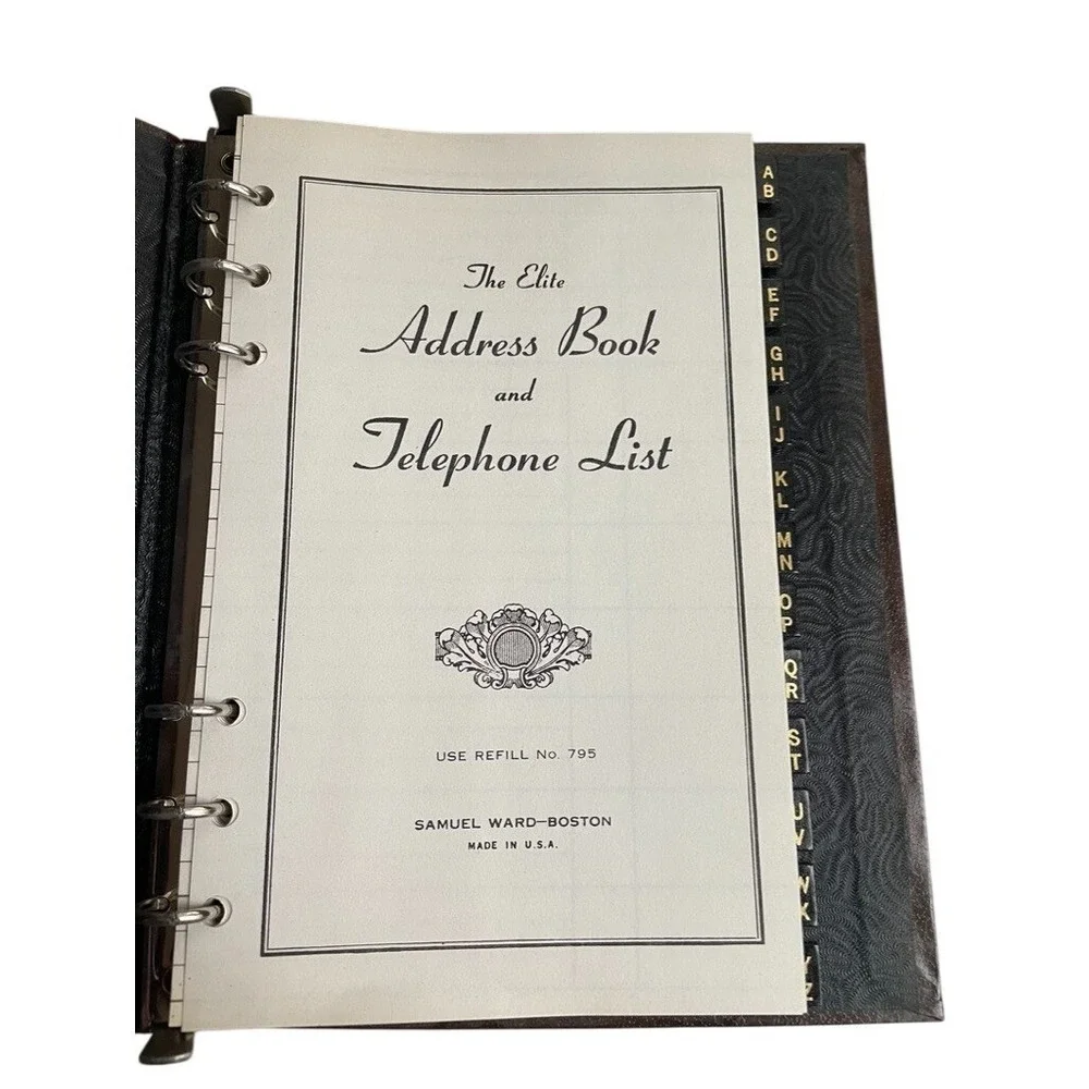 Vintage The Elite Address Book‎ and Telephone List Samuel Ward Boston